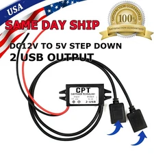 Waterproof DC-DC Converter 12V Step Down to 5V Power Supply Module 3A 15W BLACK