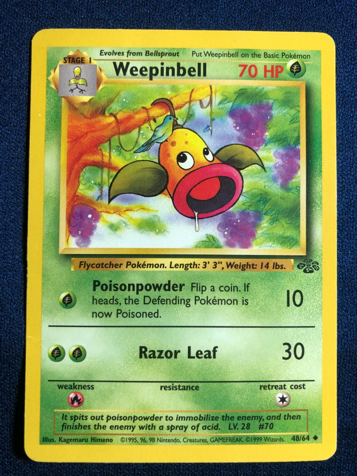 POKEMON JUNGLE #48/64 WEEPINBELL UNLIMITED UNCOMMON 2-FOR-1