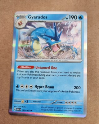 Pokémon 151 - Gyarados 130/165 - Holo Rare Card | eBay