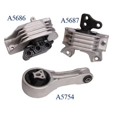 3pcs Engine Motor & Auto Transmission Mount fit 2011-2018 Dodge Journey l4 2.4L