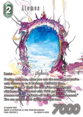 Atomos Full Art Foil - Re-060H/16-043H NM - Final Fantasy