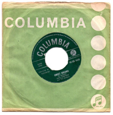 Dave Sampson & The Hunters - Sweet Dreams / It's Lonesome / Single von 1960
