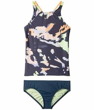 Nike Kids Girl's 243637 Glitch Spiderback Tankini Set Swimwear Size L