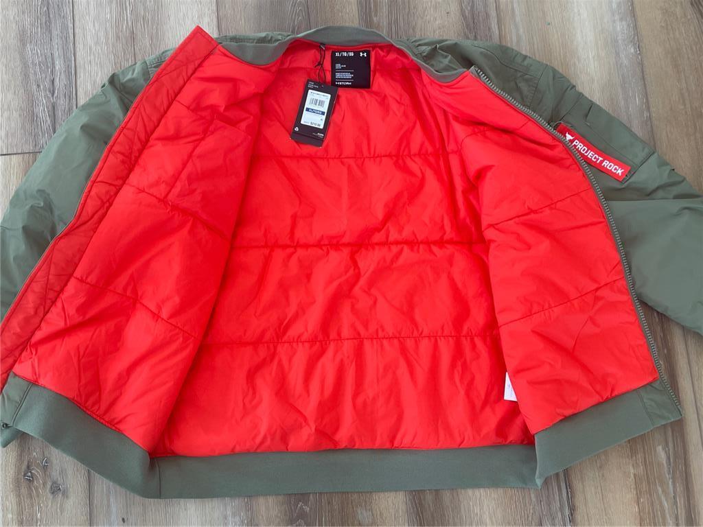 Under Armour Project Rock MA-1 ジャケット M Under Armour Project Rock Bomber Jacket 'Black' 1382278-001