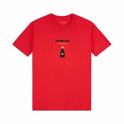 Primitive KIKKOMAN RED CAP TEE Red 