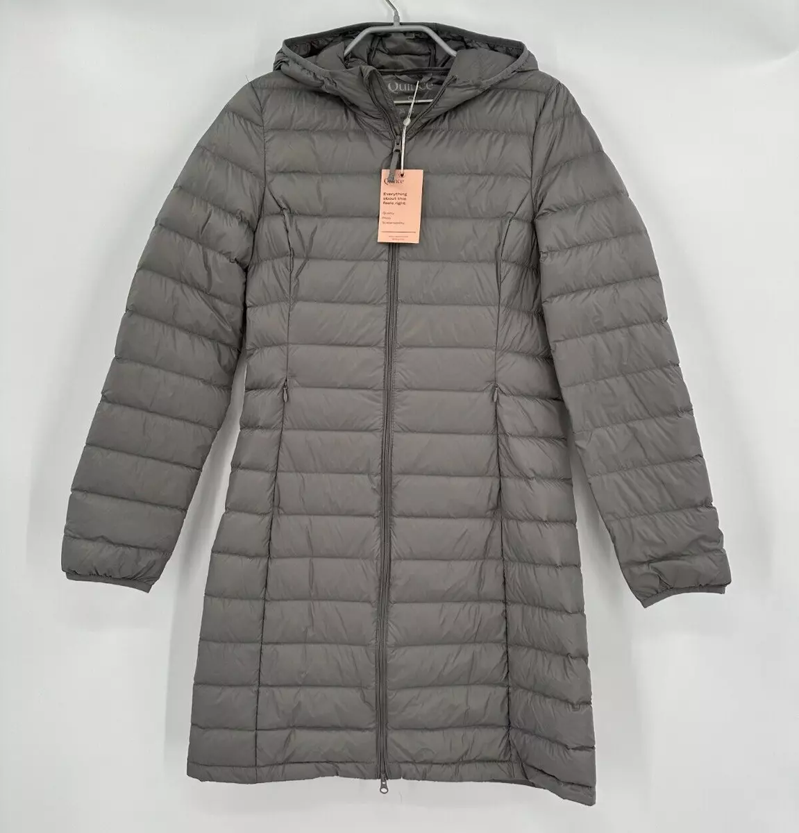 Light Grey Lightweight Hooded Puffer Jacket