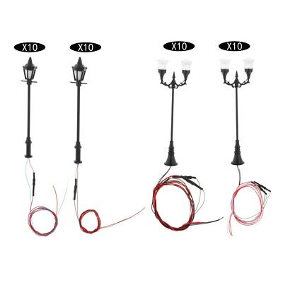 10/Lot 1/100 Zug LED Straßenlaterne Landschaft Straßenfee Gartenbahn 12V Lampe