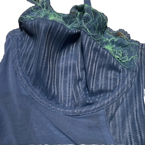 Auden Women's Size Medium Unlined Long Line Underwire Bralette Blue Intimate New - 第 2/10 張圖片