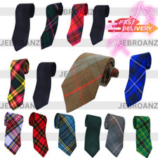 Mens Scottish Neck Ties For Kilts- Clan Tartan neck tie- Christmas gift-new year