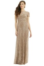 David Meister Lurex Dusted Lace Gown Size 2