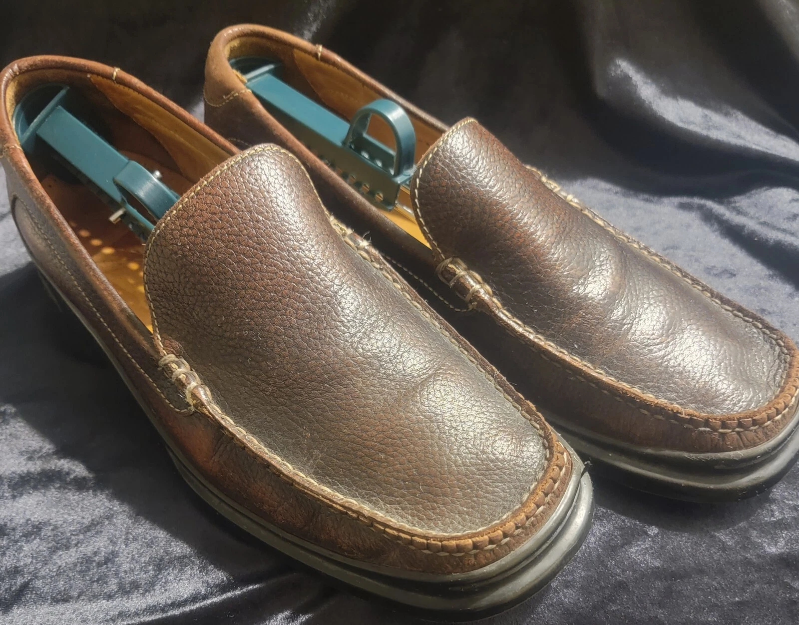 Mocassini eleganti COLE HANN "NikeAIr" in pelle marrone con penny taglia 10M