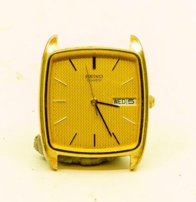 SEIKO QUARTZ GOLD TONE GENTLEMAN'S  WRISTWATCH ~ SIMPLE ELOQUENCE  REF: 8689Q