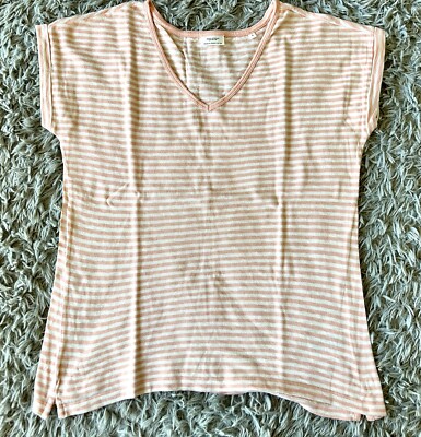 Marc O Polo T-Shirt für Damen in rosa weiß gestreift Gr. S