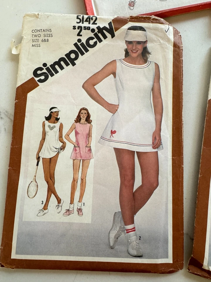 11 Cheerleader Skate Tennis Dress Sew Pattern Lot Simplicity Vintage New Costume - Image 3 of 4