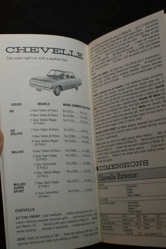 1965 *DEALER* Sales Digest Chevrolet *CORVETTE*Corvair*El Camino*Chevelle*OPTION - Picture 11 of 12