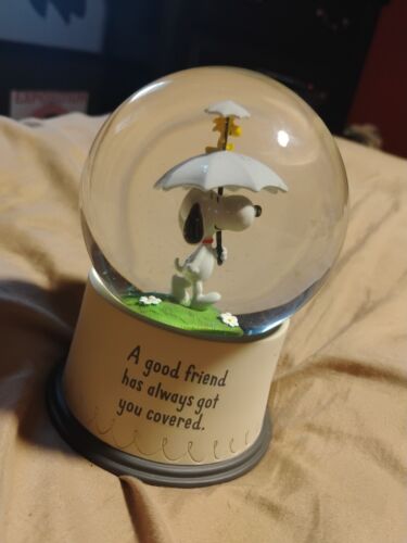 Hallmark Peanuts Snoopy “A Good Friend Has Always Got You Covered” Snow Globe