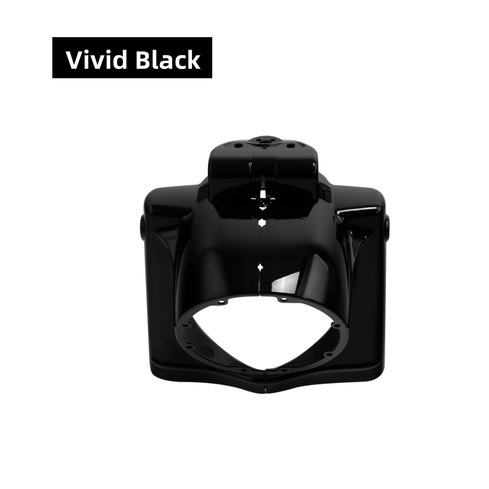 7'' Vivid Black Headlight Nacelle Cover For Harley Davidson Road
