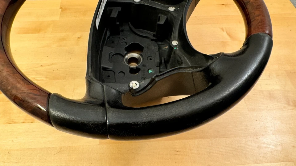 03-09 Volante Mercedes Benz W209 R230 CLK320 CLK500 SL500 negro/madera OEM Foto 4 de 4