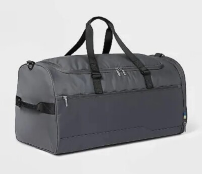 New 60L Duffel Bag Gray Open Story