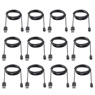 Lot of 10 25 50 100 Micro USB Cable 10ft 6ft 3ft Black White color