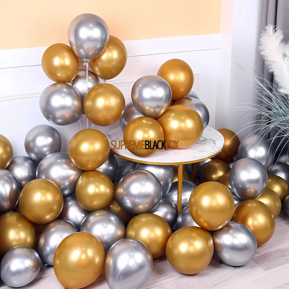 Metallic Chrome Balloons (25) Graduation, Birthday, Sweet 16, Party (12 inch) - Image 3 of 4