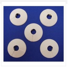 Radiator Pipe Collars White Plastic Covers Pack of 5 - Size 15mm