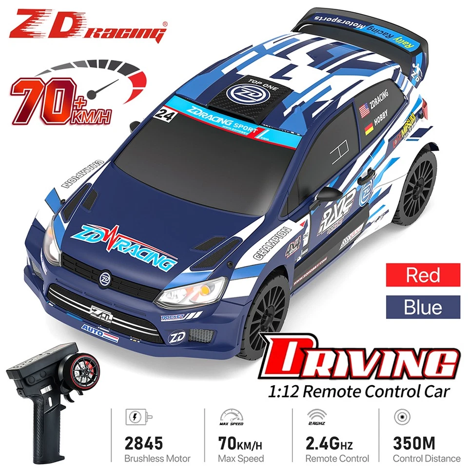 ZD Racing RX12 RC 1/12 4WD 2.4G Car 70KM/H Brushless Motor Dirft Rally Vehicle - Image 2 of 4