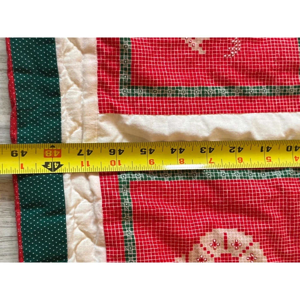 Manta Edredón Navidad Vintage Decoración Vacacional Árbol Reno Mecedor Caballo Foto 3 de 4