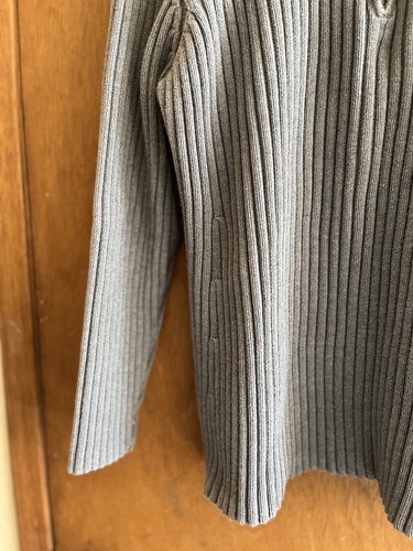 Lauren Ralph Lauren Women 3X Gray Ribbed Wool Sweater Equestrian Old Money - Picture 5 of 11