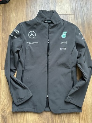 Mercedes AMG Petronas F1 Team Issue Full Zip Jacke Grau Größe S