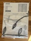 2 IKEA Eivor White Black Leaf Tree BIRD Curtain Panels Unopened Pkg Lot 57 × 96 — photo 1