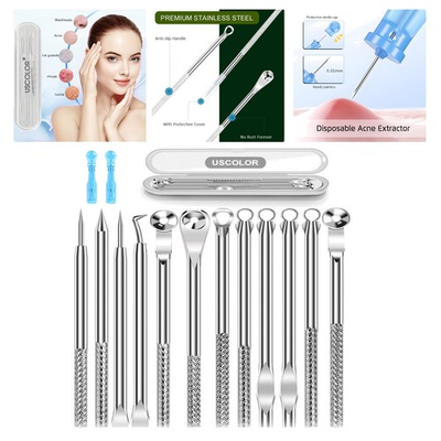 #ad Complete 8PCS Acne amp; Blemish Extractor Tools Professional Quality for Safe Use $6.99