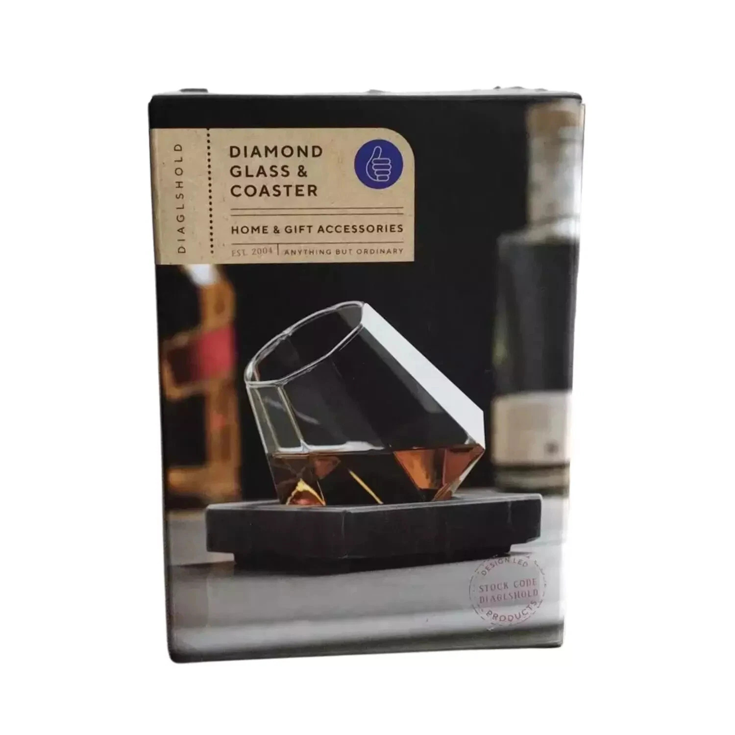 Cristal Diamond incl. posavasos de mármol, decoración 250 ml