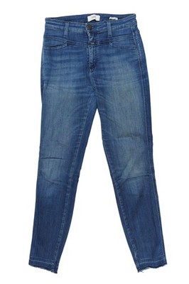 Closed Skinny Pusher Damen Jeans Hose W26 blau Tapered Skinny Stretch-Denim