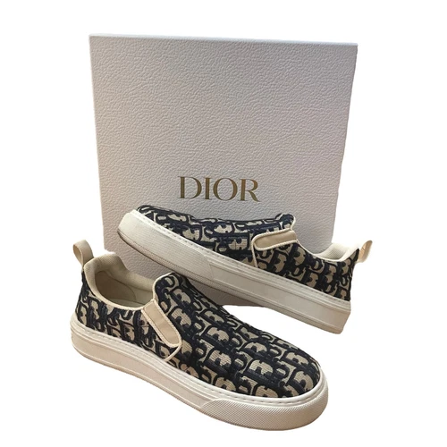Baskets à enfiler solaire toile oblique bleu marine DIOR pointure 40,5