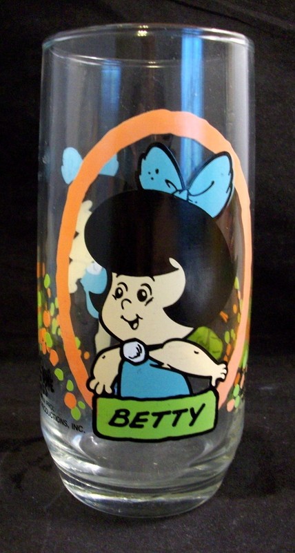 Pizza Hut 1986 Flinstone Kids Betty Glass Tumbler Collectors Hanna Barbera