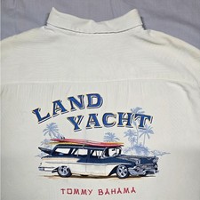 RARE Tommy Bahama Land Yacht 100% Silk Shirt XXL FLAW