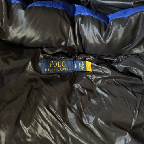 POLO RALPH LAUREN BIG PONY Womens SPELL-OUT LOGO DOWN PUFFER HOODIE JACKET SMALL - Picture 12 of 22