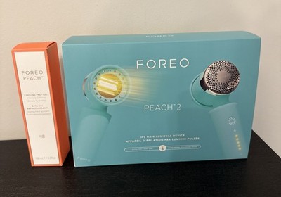 FOREO Peach 2 IPL Hair Removal Device + Cooling Prep Gel
