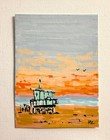 Original California Lifeguard Station ACEO – Colorful Sky, California Beach OOAK — photo 1