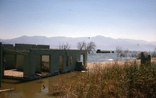 10 mil SE Mekka California dom Flood Salton Sea 1963 35MM Zjeżdżalnia Kodachrome