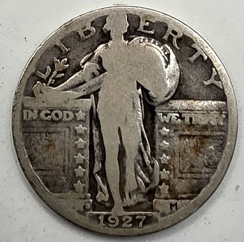 《KEY DATE》  1927-S  Standing Liberty Quarter *SILVER* RARE