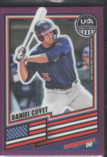 2026 Panini Stars & Stripes Baseball Prizm Card #46 Purple Daniel Cuvet 007/199