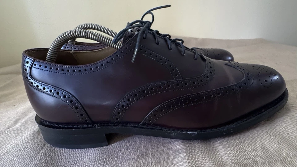 Zapato de vestir de cuero Oxford puntas de ala vintage BOSTONIAN CROWN WINDSOR 9,5 Foto 4 de 4