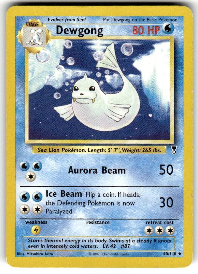 English Pokemon Regular Dewgong - 40/110 - Uncommon Legendary
