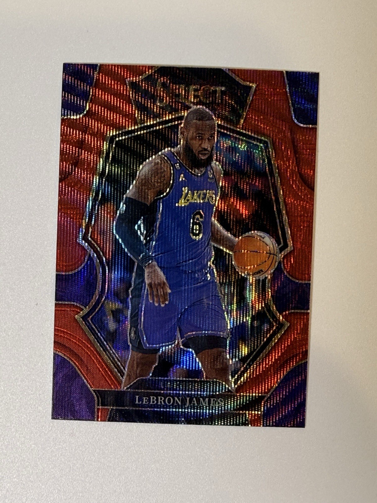 2022-23 Panini Select - Premier Level LeBron James #126 Red Wave Prizm