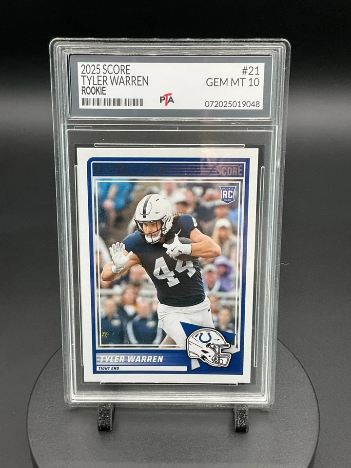 2025 Score Football #21 Tyler Warren Rookie Indianapolis Colts GEM MINT PTA 10๐ฅ - Image 2 of 2
