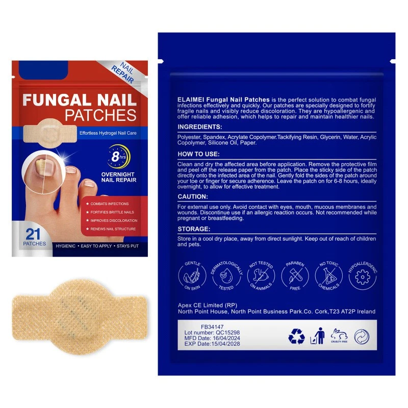 Parches de uñas para hongos 21 ~ 105 piezas - Tratamiento de hongos en las uñas de los pies extra fuerte durante la noche Foto 2 de 4