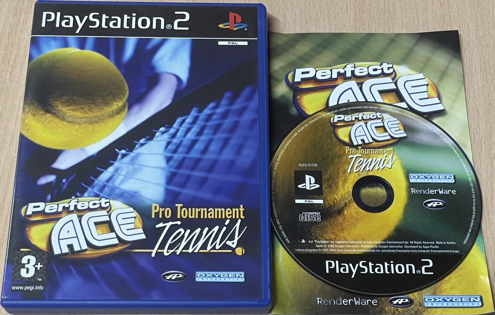 Perfect Ace Pro Tournament Tennis PS2 Game 2003 SUPERB 100% Complete & Free Post