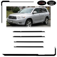 For 2008-2010 Toyota Highlander Front Rear Window Molding Trim Seal Belt